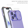 Camera Privacy Cover Hybrid Case with Kickstand for iPhone 14 Pro Max - Purple
