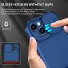 Camera Privacy Cover Hybrid Case with Kickstand for iPhone 14 Plus - Navy Blue