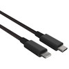 iDARS MFi Apple Certified PD Fast Charge USB-C to Lightning Braided Cable (4 ft) - Black