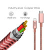 iDARS MFi Apple Certified PD Fast Charge USB-C to Lightning Braided Cable (4 ft) - Rose Gold