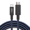 iDARS MFi Apple Certified PD Fast Charge USB-C to Lightning Braided Cable (6 ft) - Blue