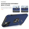 360 Rotating Ring Grip Hybrid Case for iPhone 14 - Navy Blue