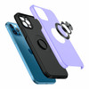 360 Rotating Ring Grip Hybrid Case for iPhone 14 - Purple