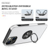 360 Rotating Ring Grip Hybrid Case for iPhone 14 - Silver