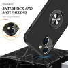 360 Rotating Ring Grip Hybrid Case for iPhone 14 Plus - Black