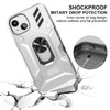 Tough Ring Grip Case with Card Slot for iPhone 14 - Sliver