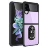 Perfectly Clear Air Hybrid Case with Ring Holder for Samsung Galaxy Z Flip 4 - Black