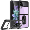 Perfectly Clear Air Hybrid Case with Ring Holder for Samsung Galaxy Z Flip 4 - Black