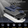 Military Grade All-In-One Ring Stand Card Case for iPhone 14 - Navy Blue