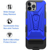 3-IN-1 Advanced Armor Hybrid Case with Belt Clip Holster for iPhone 14 Pro Max - Blue