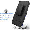 3-IN-1 Advanced Armor Hybrid Case with Belt Clip Holster for iPhone 14 Pro Max - Blue