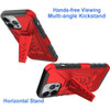 3-IN-1 Advanced Armor Hybrid Case with Belt Clip Holster for iPhone 14 Pro - Red