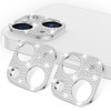 Sparkling Rhinestone Adhesive Rear Camera Lens Protector for iPhone 14 / iPhone 14 Plus - Silver
