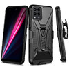 3-IN-1 Advanced Armor Hybrid Case with Belt Clip Holster for T-Mobile REVVL 6 Pro 5G - Black