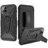 3-IN-1 Advanced Armor Hybrid Case with Belt Clip Holster for T-Mobile REVVL 6 Pro 5G - Black