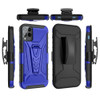 3-IN-1 Advanced Armor Hybrid Case with Belt Clip Holster for T-Mobile REVVL 6 Pro 5G - Blue