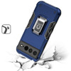 Military Grade Shockproof Hybrid Armor Case with Ring Grip for Google Pixel 7 Pro - Navy Blue
