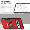 Military Grade Shockproof Hybrid Armor Case with Ring Grip for Google Pixel 7 Pro - Red