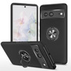 360 Rotating Ring Grip Hybrid Case for Google Pixel 7 - Black