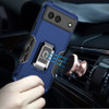 Military Grade Shockproof Hybrid Armor Case with Ring Grip for Google Pixel 7 - Navy Blue