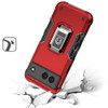 Military Grade Shockproof Hybrid Armor Case with Ring Grip for Google Pixel 7 - Red
