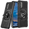 Robotic Series Dual Layer Hybrid Case with Ring Grip for Nokia G400 5G - Black