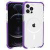 MagSafe Compatible Transparent Protective Bumper Case for iPhone 14 Pro - Purple