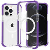 MagSafe Compatible Transparent Protective Bumper Case for iPhone 14 - Purple
