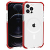 MagSafe Compatible Transparent Protective Bumper Case for iPhone 14 - Red