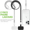 2-Pack Universal Phone Lanyard with Adjustable Nylon Straps and Durable Tether Pads