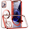 MagSafe Compatible Electroplated Transparent TPU Case for iPhone 14 Pro - Red
