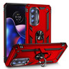 Military Grade Hybrid Case with Ring Grip for Motorola Edge 2022 - Red
