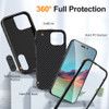 Military Grade TUFF Hybrid Armor Case with Kickstand for iPhone 14 Pro Max - Black
