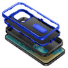 Military Grade TUFF Hybrid Armor Case with Kickstand for iPhone 14 Pro Max - Black Blue