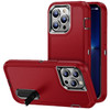 Military Grade TUFF Hybrid Armor Case with Kickstand for iPhone 14 Pro Max - Red