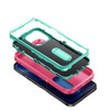Military Grade TUFF Hybrid Armor Case with Kickstand for iPhone SE (3rd gen & 2nd gen) and iPhone 8/7 - Hot Pink Teal