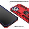 Military Grade Finger Loop Case with 360° Rotating Ring Grip Kickstand for iPhone 14 Pro Max - Red