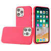 Soft Touch Dual-Layer Hybrid Case for iPhone 14 Pro Max - Hot Pink
