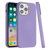 Soft Touch Dual-Layer Hybrid Case for iPhone 14 Pro Max - Purple