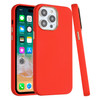Soft Touch Dual-Layer Hybrid Case for iPhone 14 - Red