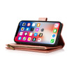 Leather Wallet Case with Zipper Pocket for iPhone 14 Pro Max - Rose Gold