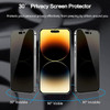 Privacy Tempered Glass Screen Protector + Camera Lens Protector for iPhone 14 Pro