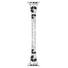 Heart Series Zinc Alloy Rhinestone Decor Bracelet Band for Apple Watch 41mm / 40mm / 38mm - Silver Black
