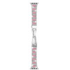 Opal Series Zinc Alloy Rhinestone Decor Bracelet Band for Apple Watch 49mm / 45mm / 44mm / 42mm - Silver Pink