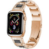 Opal Series Zinc Alloy Rhinestone Decor Bracelet Band for Apple Watch 41mm / 40mm / 38mm - Rose Gold Black