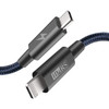 iDARS MFi Certified PD Fast Charge USB-C to Lightning Braided Cable (6 ft) - Blue
