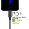 3-Pack iDARS MFi Certified PD Fast Charge USB-C to Lightning Braided Cable (6 ft) - Black