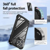 Tough Shield Snap-on Transparent Case and Tempered Glass Screen Protector for iPhone 14 Pro Max - Black