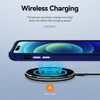 Tough Shield Snap-on Transparent Case and Tempered Glass Screen Protector for iPhone 14 - Navy Blue