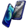 Tough Shield Snap-on Transparent Case and Tempered Glass Screen Protector for iPhone 14 Plus - Navy Blue